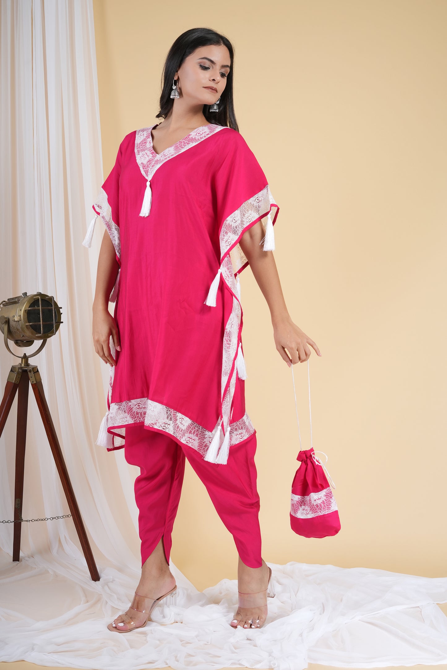 Pink Smog Kaftan Set