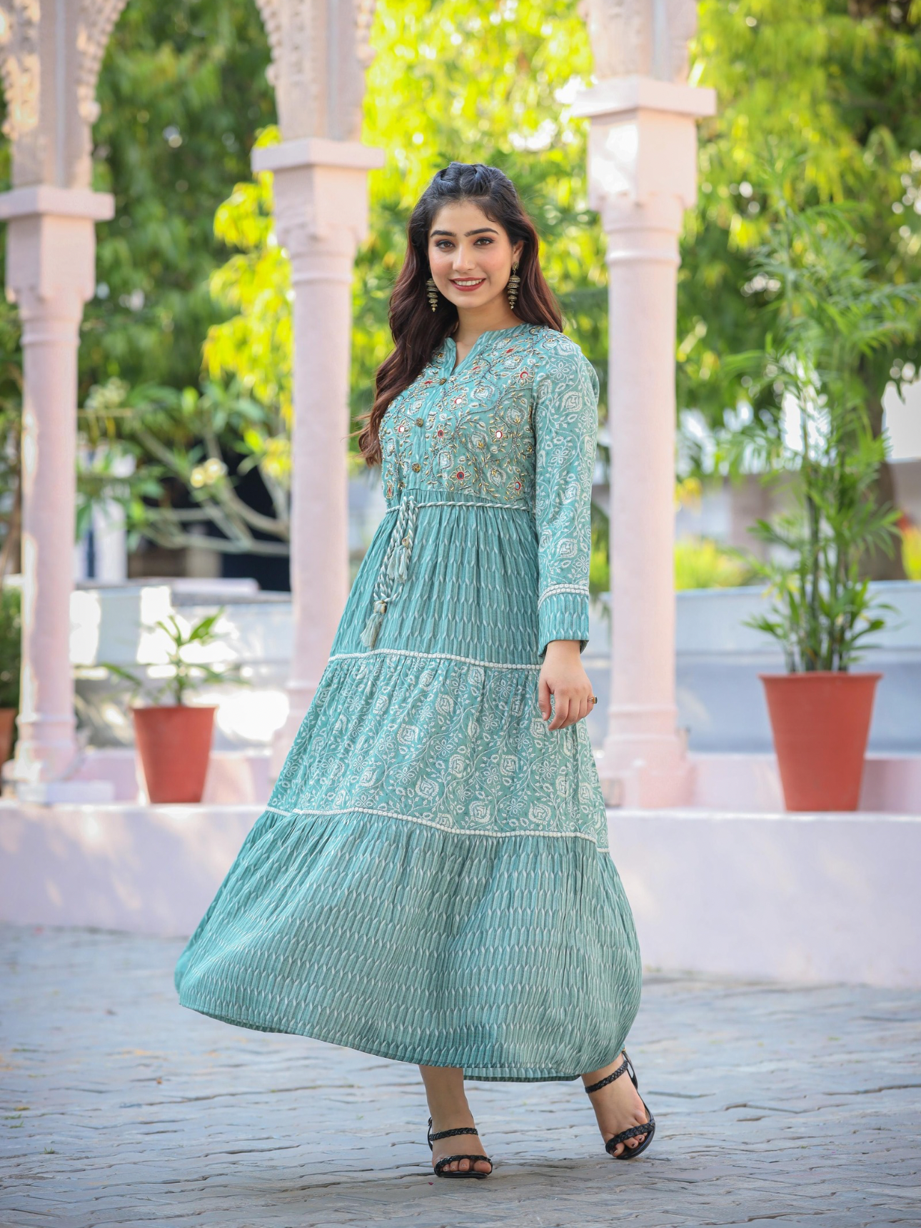 Emerald Glow Anarkali