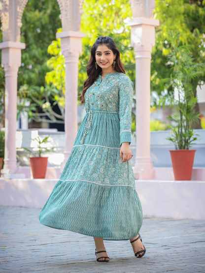 Emerald Glow Anarkali