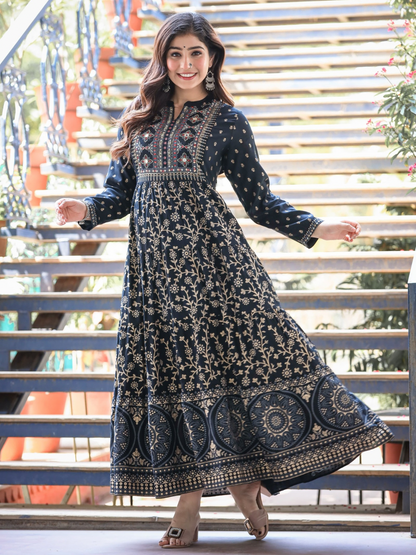 Indigo Dream Anarkali