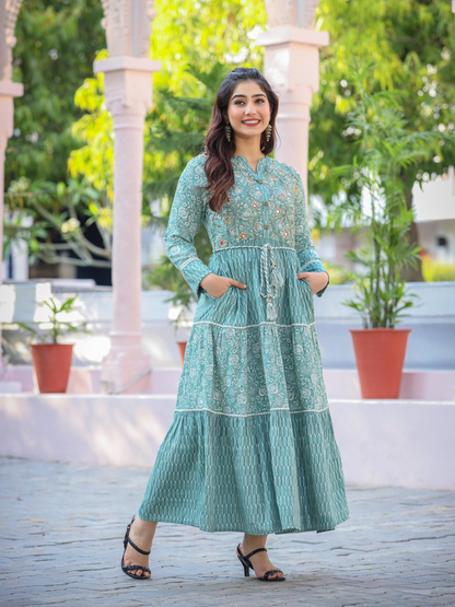 Emerald Glow Anarkali