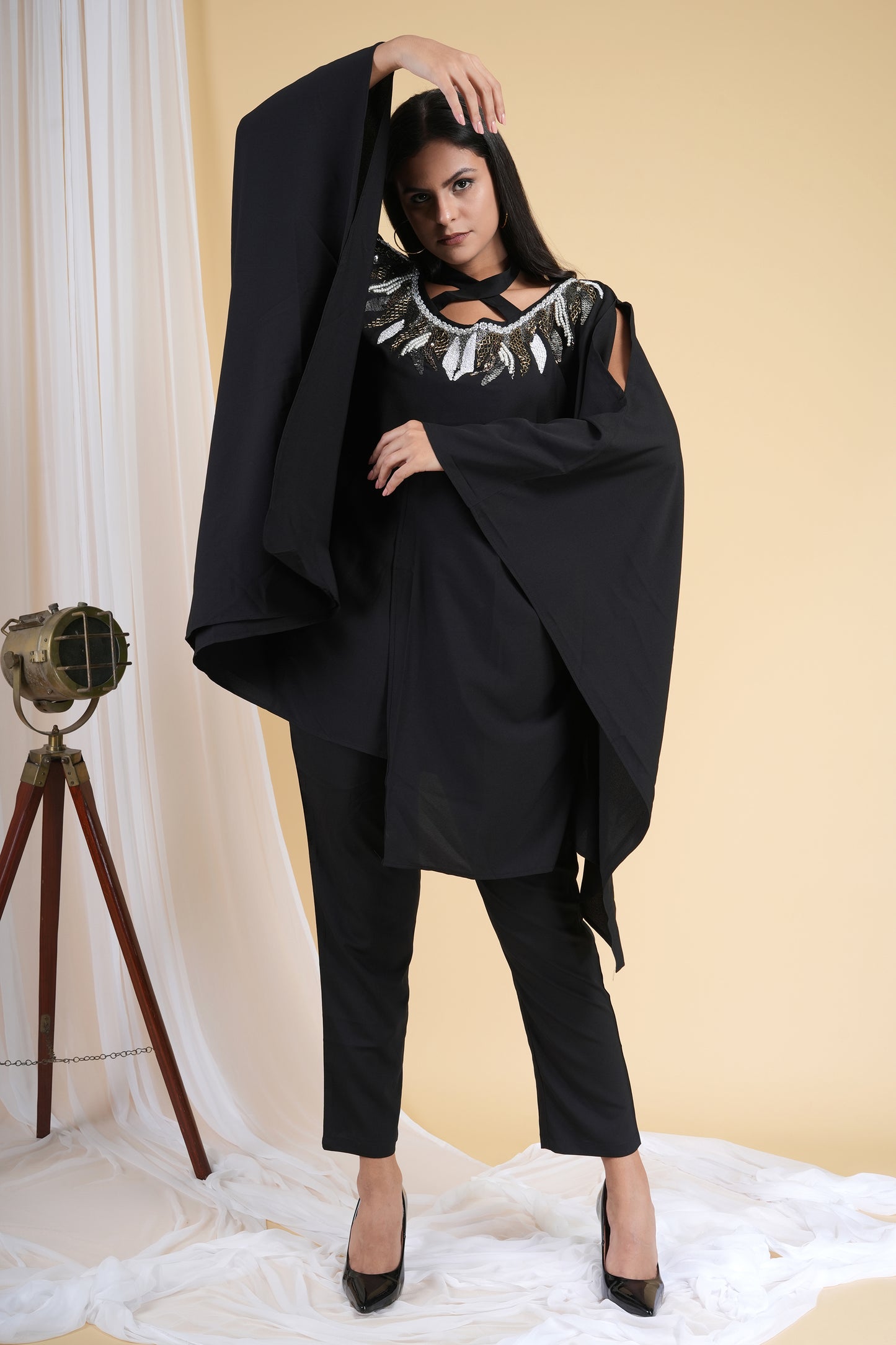 Black Soha Kaftan Set