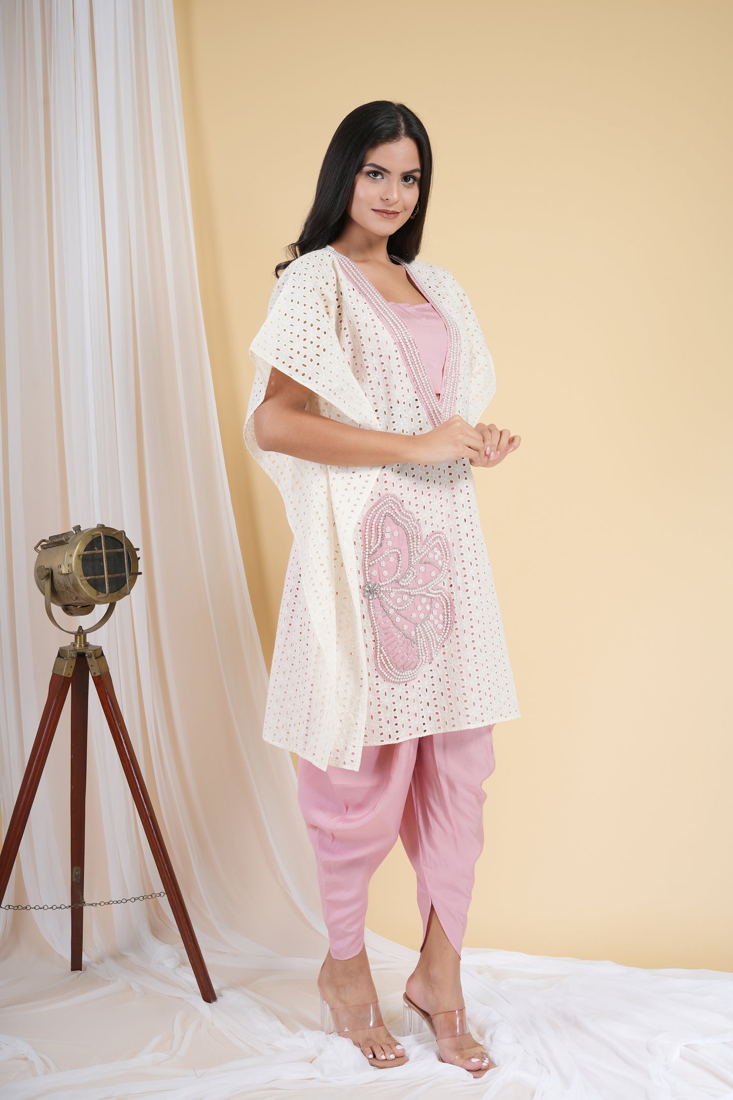 Rose Ivory Kaftan Set