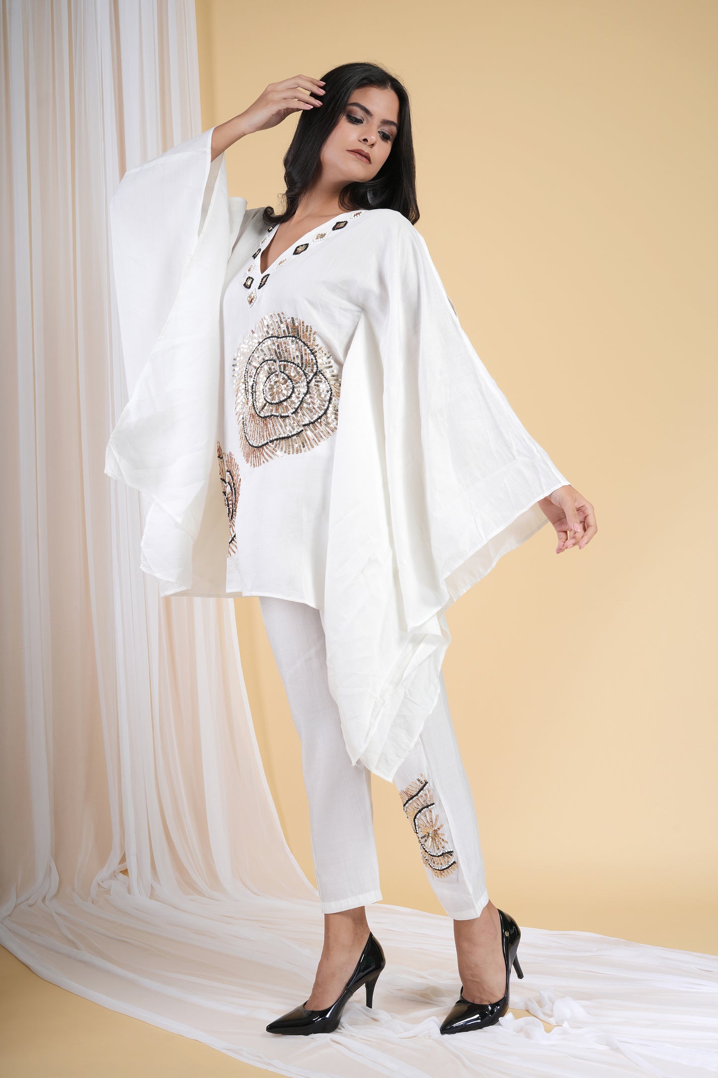 Ivory Envy Kaftan Set