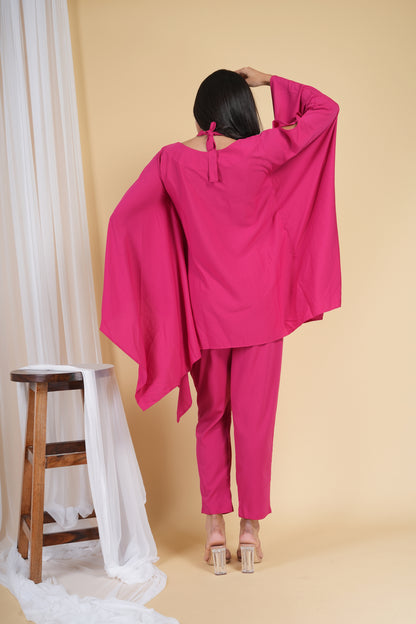 Deep Pink Kaftan Set