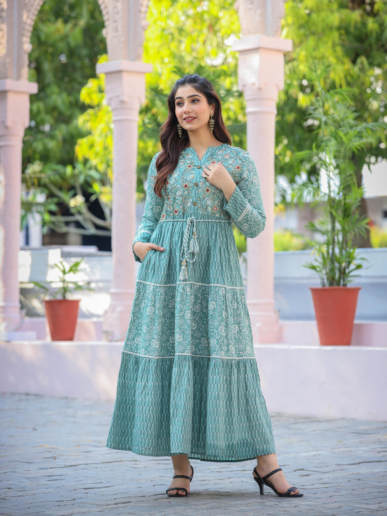 Emerald Glow Anarkali