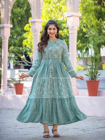 Emerald Glow Anarkali