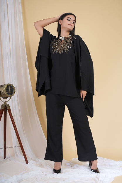 Onyx Black Kaftan Set