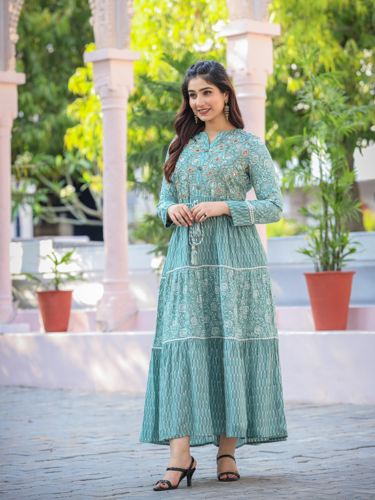 Emerald Glow Anarkali