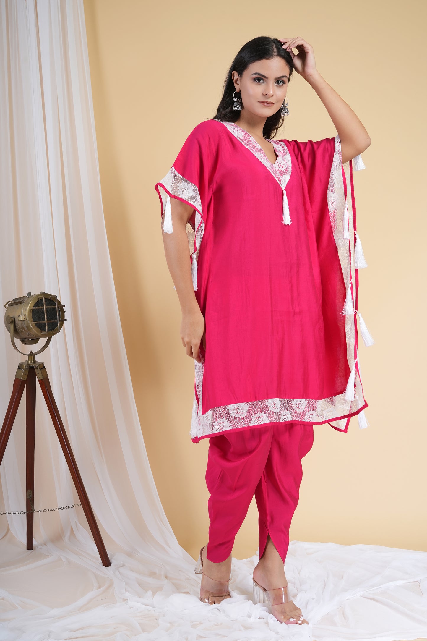 Pink Smog Kaftan Set