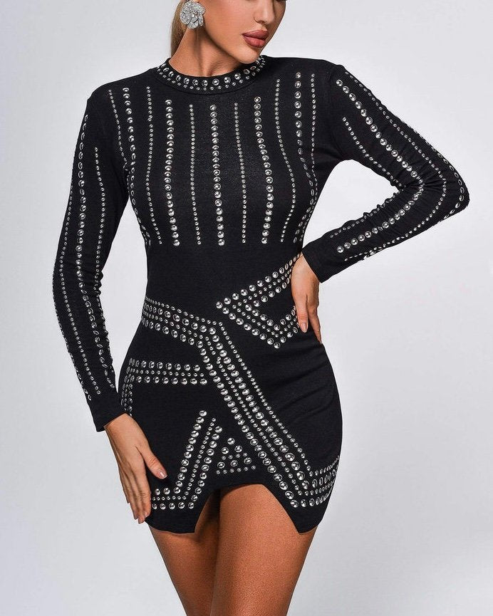 Raven Rebel Beaded Bodycon Dress