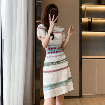 Cozy Chic Striped Knit Dress