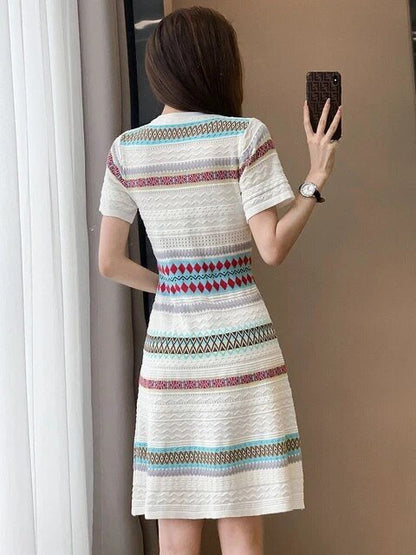 Cozy Chic Striped Knit Dress