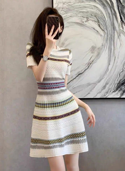 Cozy Chic Striped Knit Dress